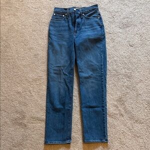 Madewell Women's Straight Leg Jeans - Dark Blue